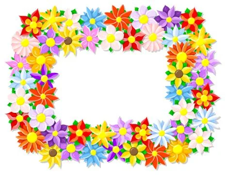 Flower border Illustrazione stock