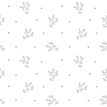 Flower botanic plant seamless pattern set featuring blossom leaf bud stem pet Stock Illustration