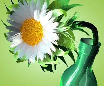 Flower in bottle Stock Illustration