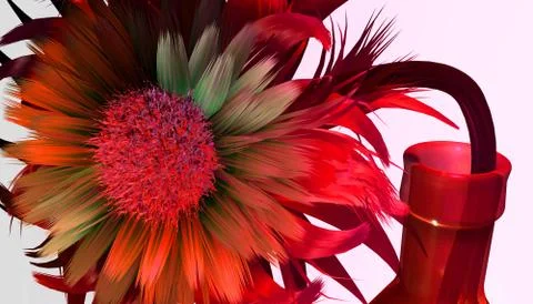 Flower in bottle Stock Illustration