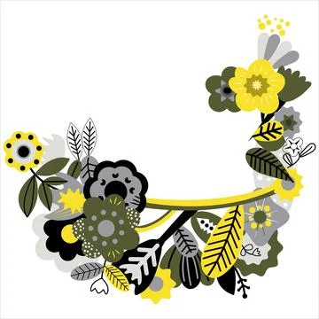 Flower bouquet element Illustrazione stock