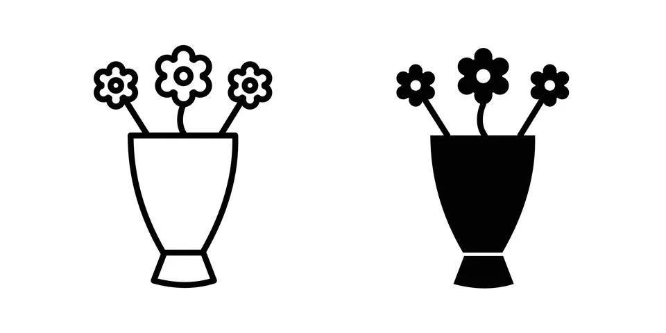 Flower bouquet icon vector editable eps10 Stock Illustration