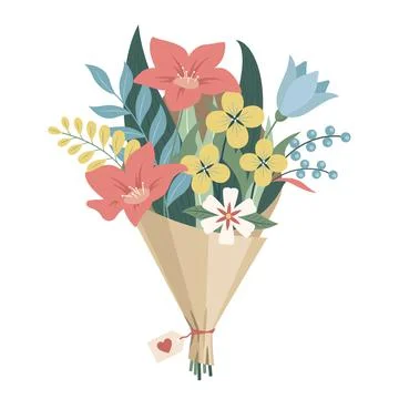Flower bouquet Stock Illustration
