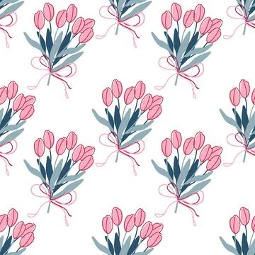 Flower bouquet seamless pattern Stock Illustration