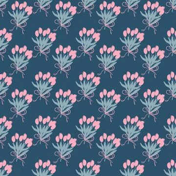 Flower bouquet seamless pattern Stock Illustration