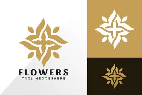 Flower Boutique Logo Vector Design, Creative Logos Designs Concept for Templa Stock Illustration