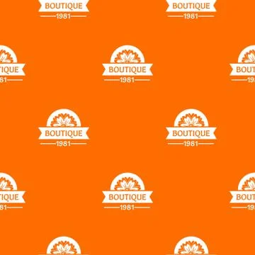 Flower boutique pattern vector orange 스톡 일러스트