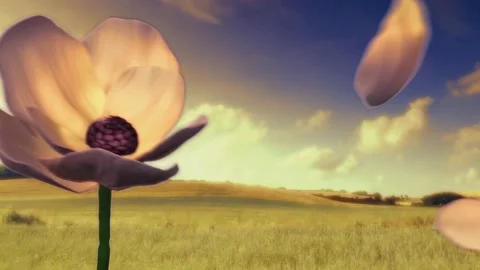 Flower in the Breeze 4K Background Video stock 205094614