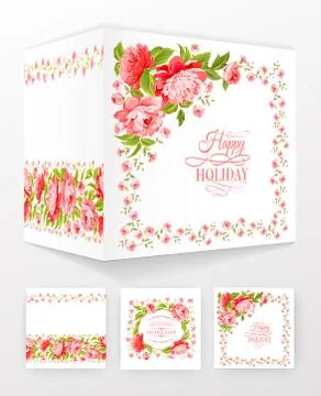 Flower brochure. Stock Illustration