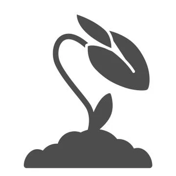 Flower bud solid icon, floral concept, rose closed blossoms sign on white イラスト素材