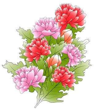 Flower bunch Stock Illustration