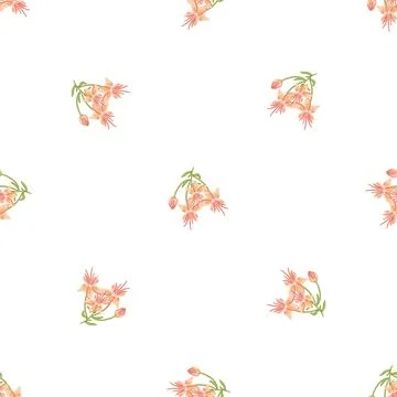 Flower cacao tree pattern seamless vector Stock Illustration