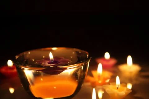 Flower candles Stock Photos