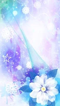 Flower Card Stock Illustration