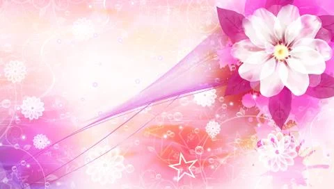 Flower Card Stock Illustration