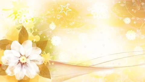 Flower Card Stock Illustration