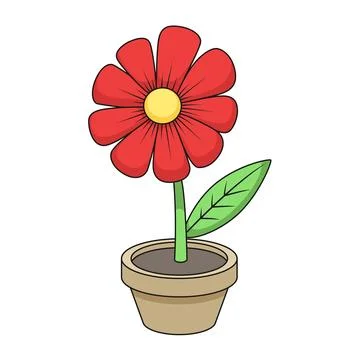 Flower cartoon vector illustration Stock Illustration