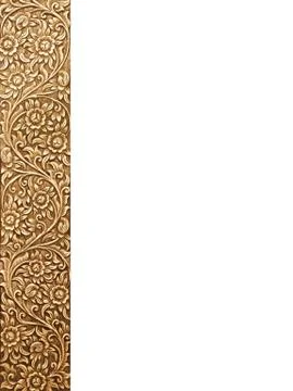 Flower carved frame Stock Illustration