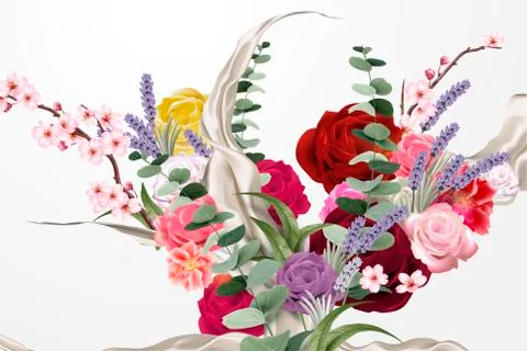 Flower ceremony design Stock Illustration