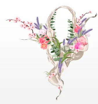 Flower ceremony design Stock Illustration