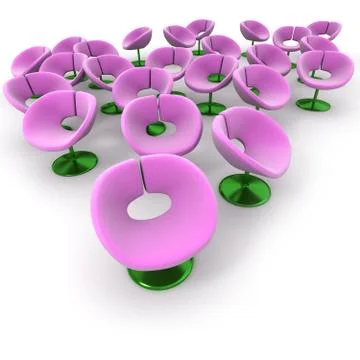 Flower chairs Stock Illustration