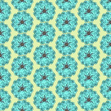 Flower circle Stock Illustration