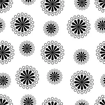 Flower circles Stock Illustration