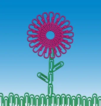 Flower clips 스톡 일러스트