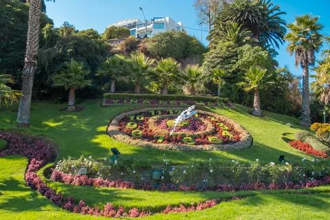 Flower clock or Reloj de Flores in Vina del Mar, Chile Stock Photos