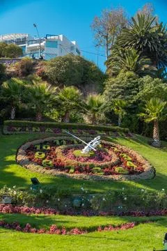 Flower clock or Reloj de Flores in Vina del Mar, Chile Stock Photos
