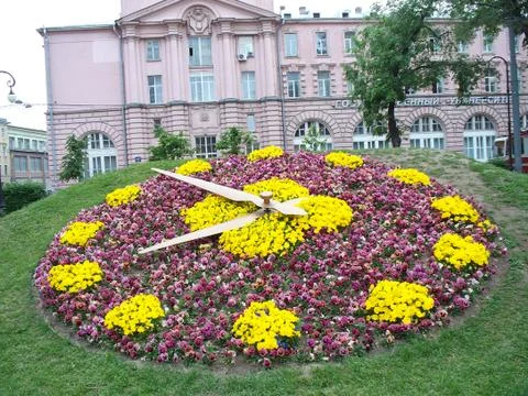 Flower clock Stock Photos