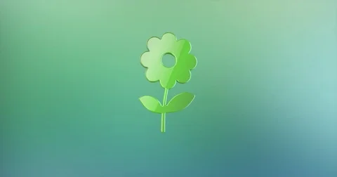Flower Color 3d Icon Stock Footage 77536031