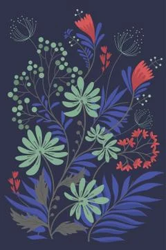 Flower colored background Illustrazione stock