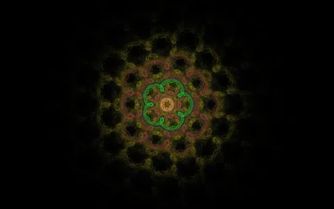 Flower comb in the dark Stock Illustration