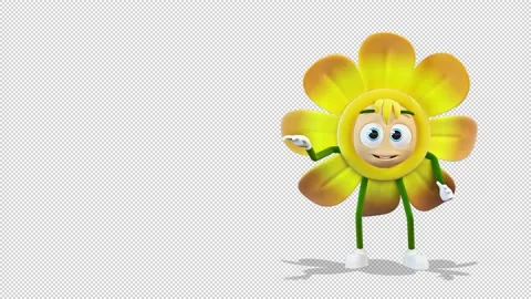 Flower comes out from the right side of the screen and greeting 库存影片 166994230