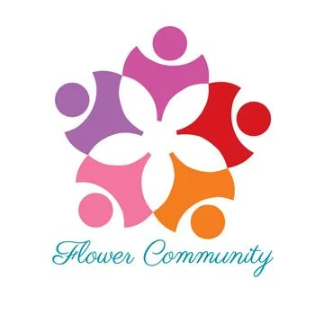 Flower community Illustrazione stock