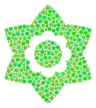 Flower Composition of Dots Stock Illustration