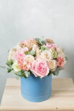Flower composition on a gray background. Wedding and Festive decor. Bouquet from Stock Photos