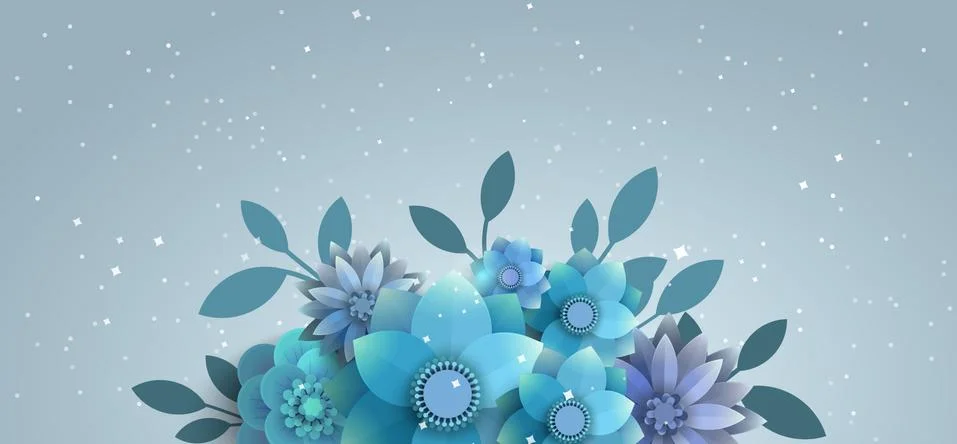 Flower composition for the mailing list. Stock Illustration