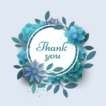Flower composition with the text in a circle. Stock Illustration