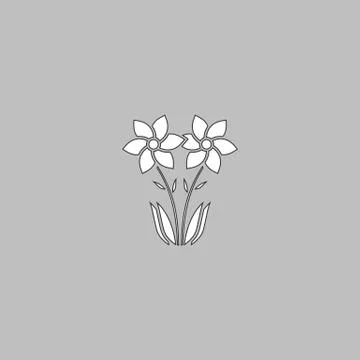 Flower computer symbol Stock Illustration