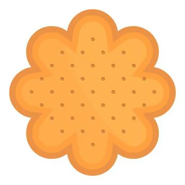 Flower cracker icon cartoon vector. Cookie food 스톡 일러스트