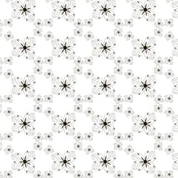 Flower curl pattern Stock Illustration