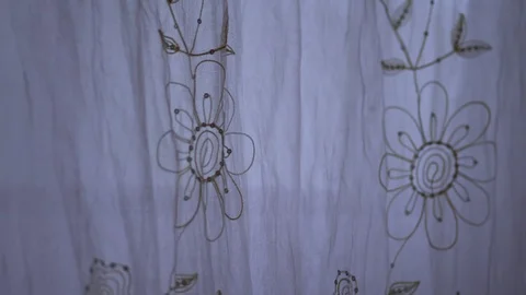 Flower Curtains in the Wind Stock Footage 92778697