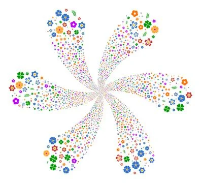 Flower Cycle Abstract Flower 스톡 일러스트