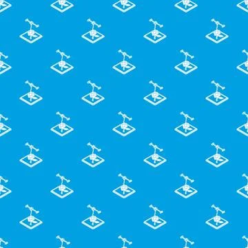 Flower d printing pattern vector seamless blue Stock Illustration