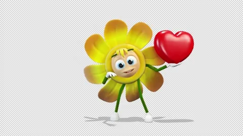 Flower dancing with a heart 库存影片 166994217