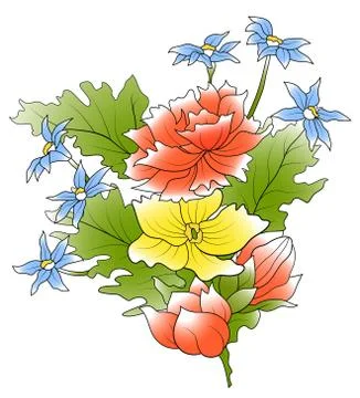 Flower decor Illustrazione stock