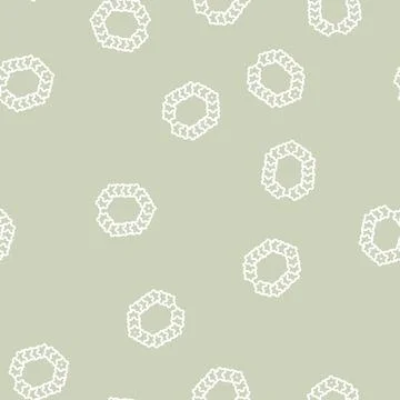 Flower decoration line seamless pattern Stock Illustration