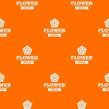 Flower decoration pattern vector orange 스톡 일러스트